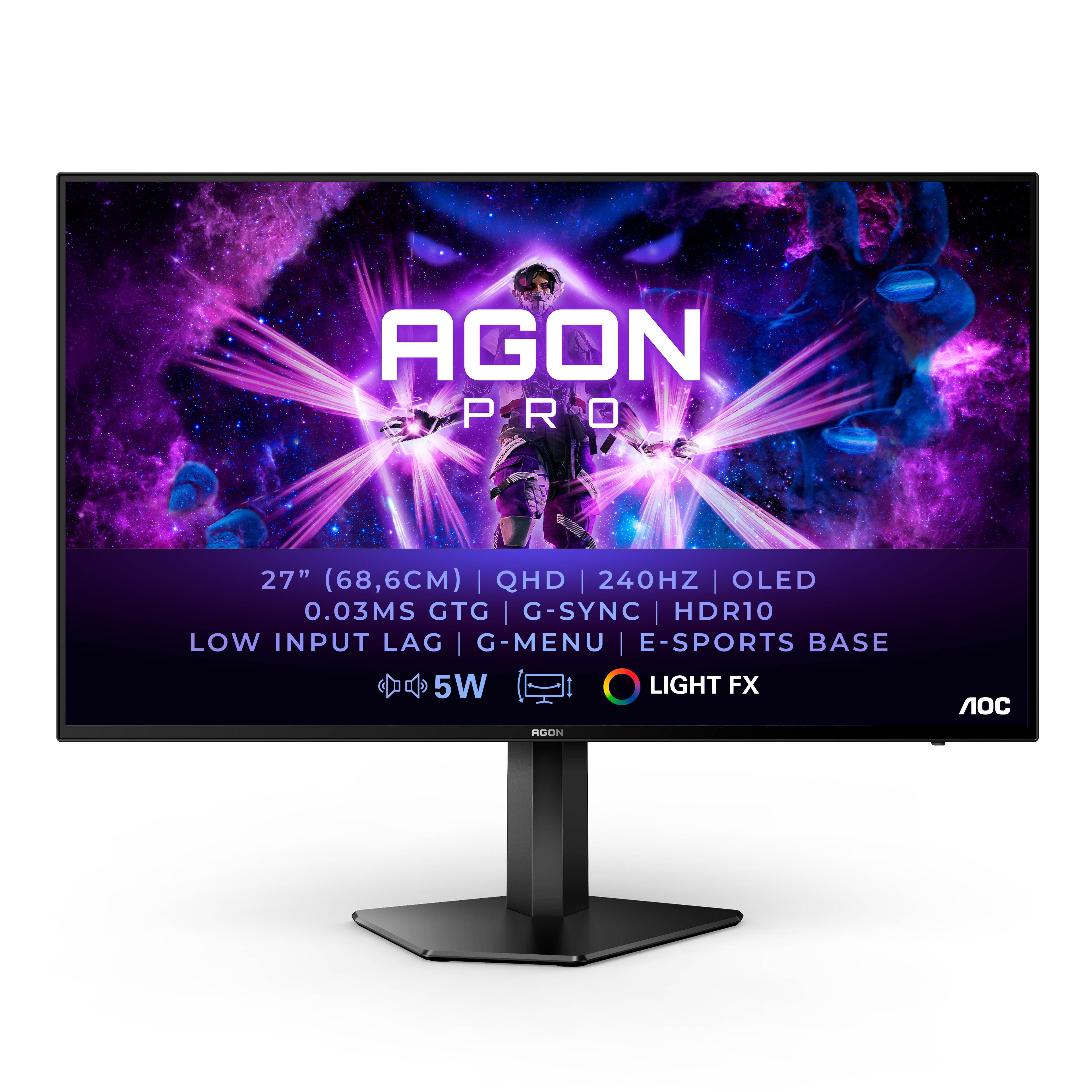Image of AOC AG276QZD computer monitor 67.3 cm (26.5") 2560 x 1440 pixels...