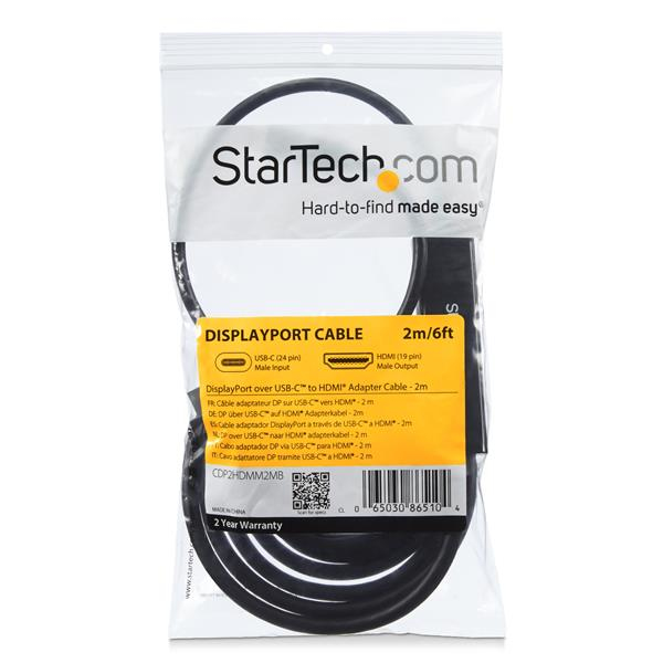 StarTech.com USB-C to HDMI Adapter Cable - 1m (3 ft.) - 4K at 30 Hz