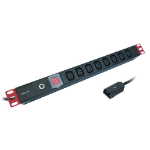 Techly I-CASE STRIP-8C power distribution unit (PDU) 8 AC outlet(s) 1U Black