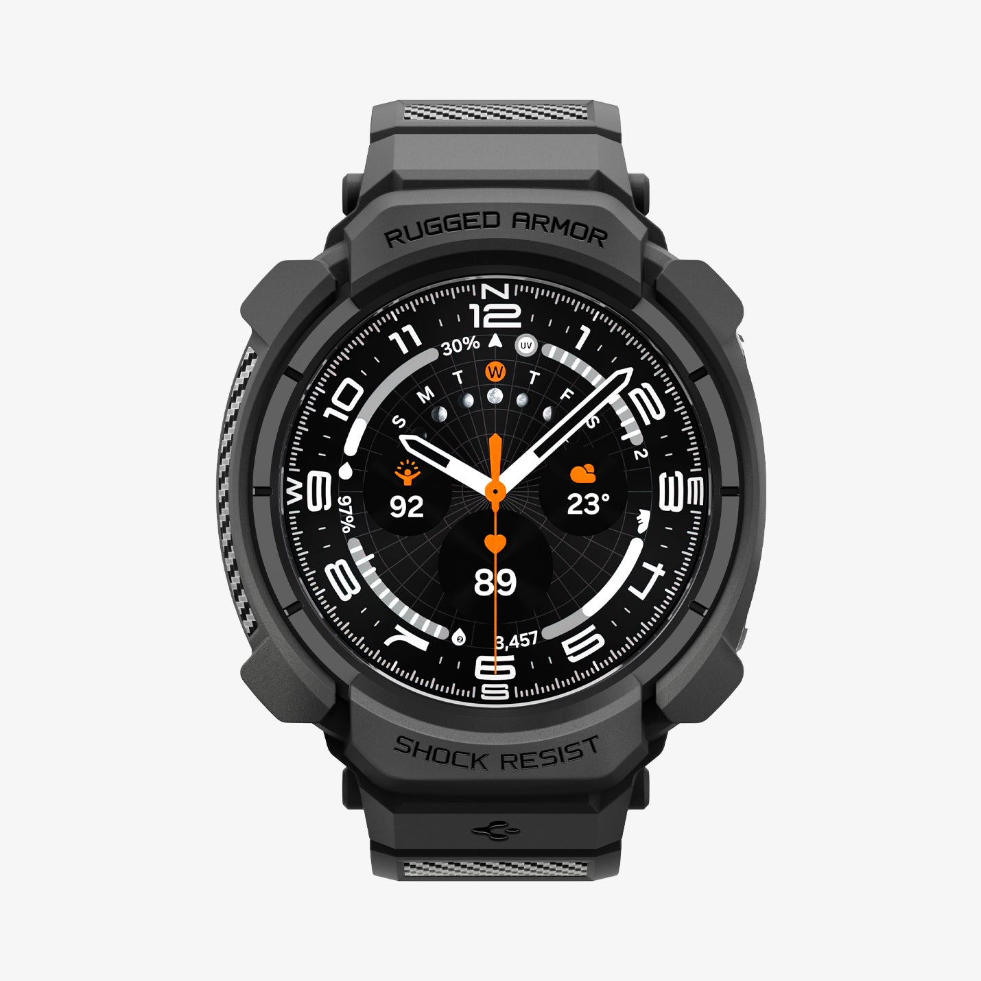 Image of Spigen Rugged Armor Pro Galaxy Watch Ultra 2 (47mm) Band Matte Black