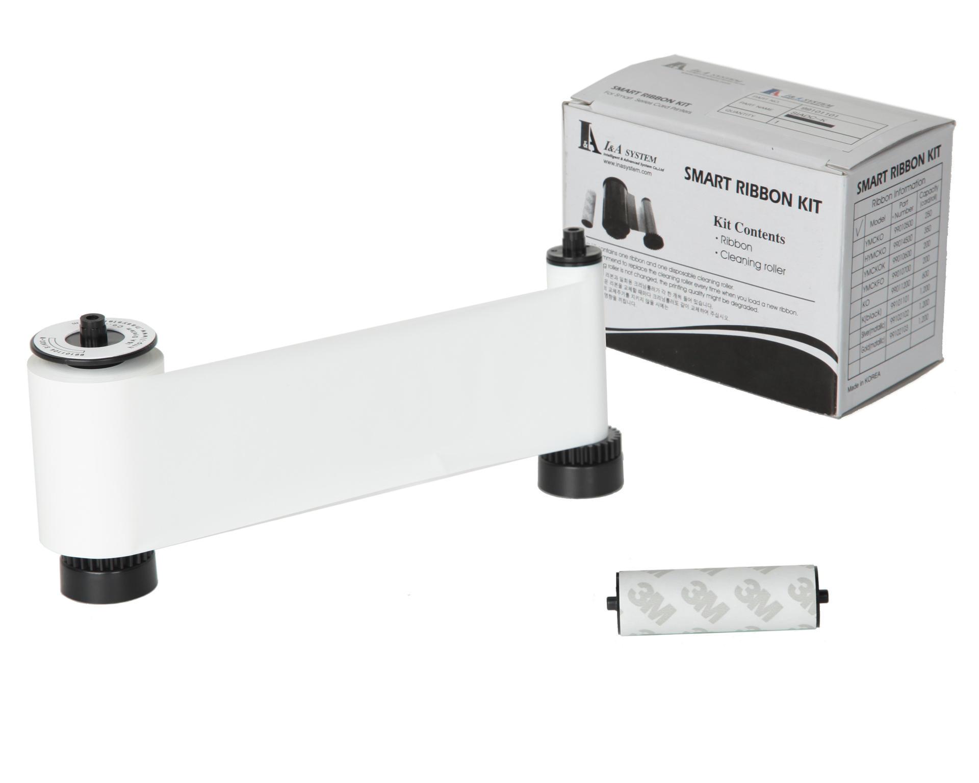 Image of IDP Smart 30/50 White Mono 650663 Printer Ribbon with Cleaning...