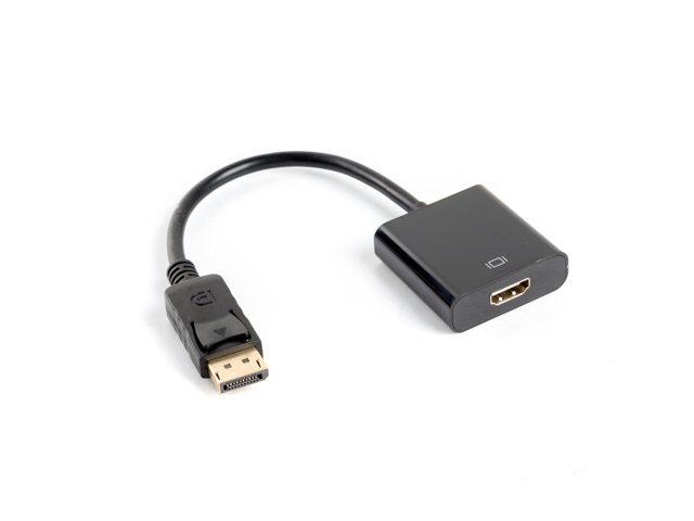 AD-0009-BK LANBERG DISPLAYPORT(M) 1.2->HDMI(F) ADAPTER AUF 10CM KABEL S