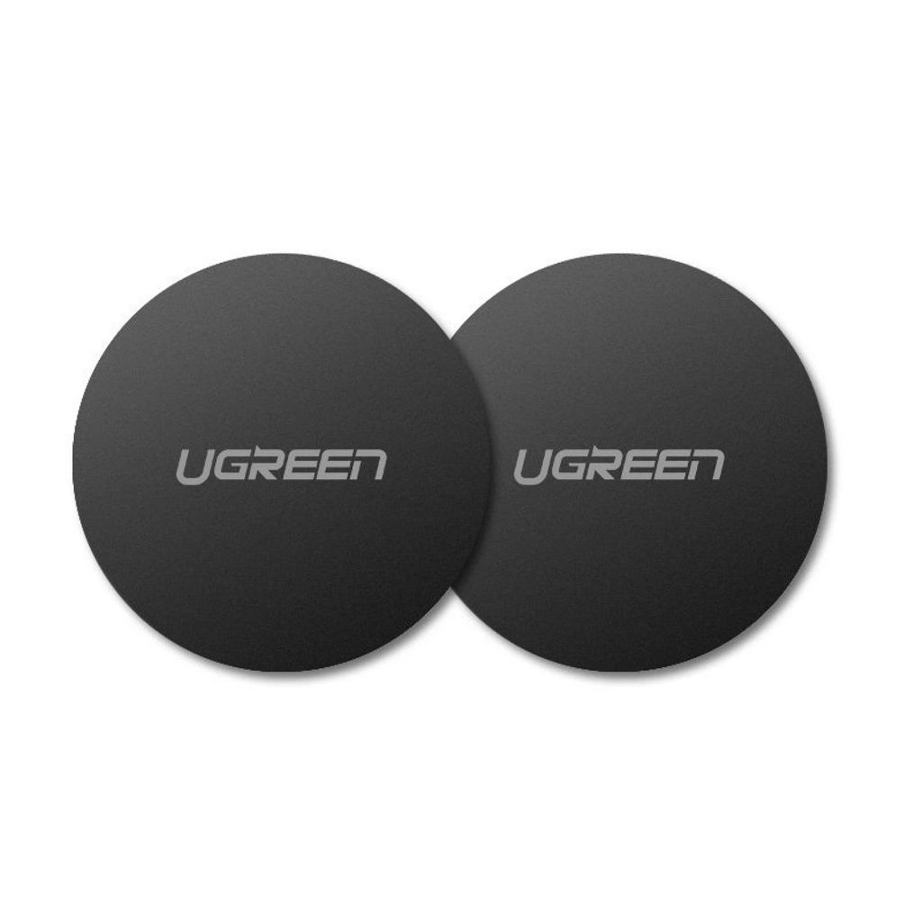 EU Product - Round Metal Plate for Magnetic Phone holders, 2 Pack - Black thumbnail