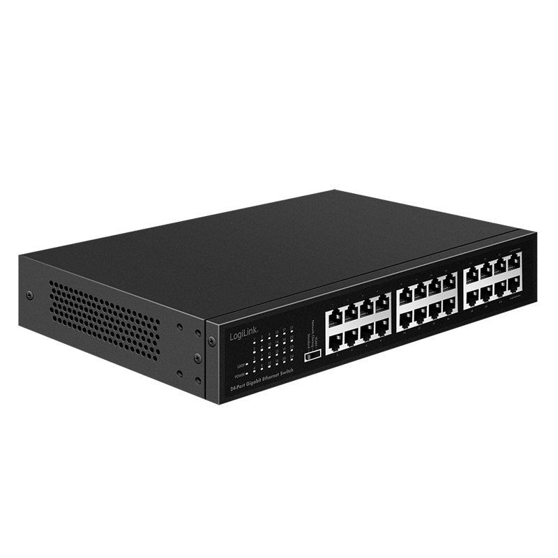 Photos - Other for Computer LogiLink 24-Port Gigabit Ethernet Network Switch Desktop / Rackmount NS1324 