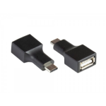 Alcasa USB-AD201 tussenstuk voor kabels USB C USB A Zwart