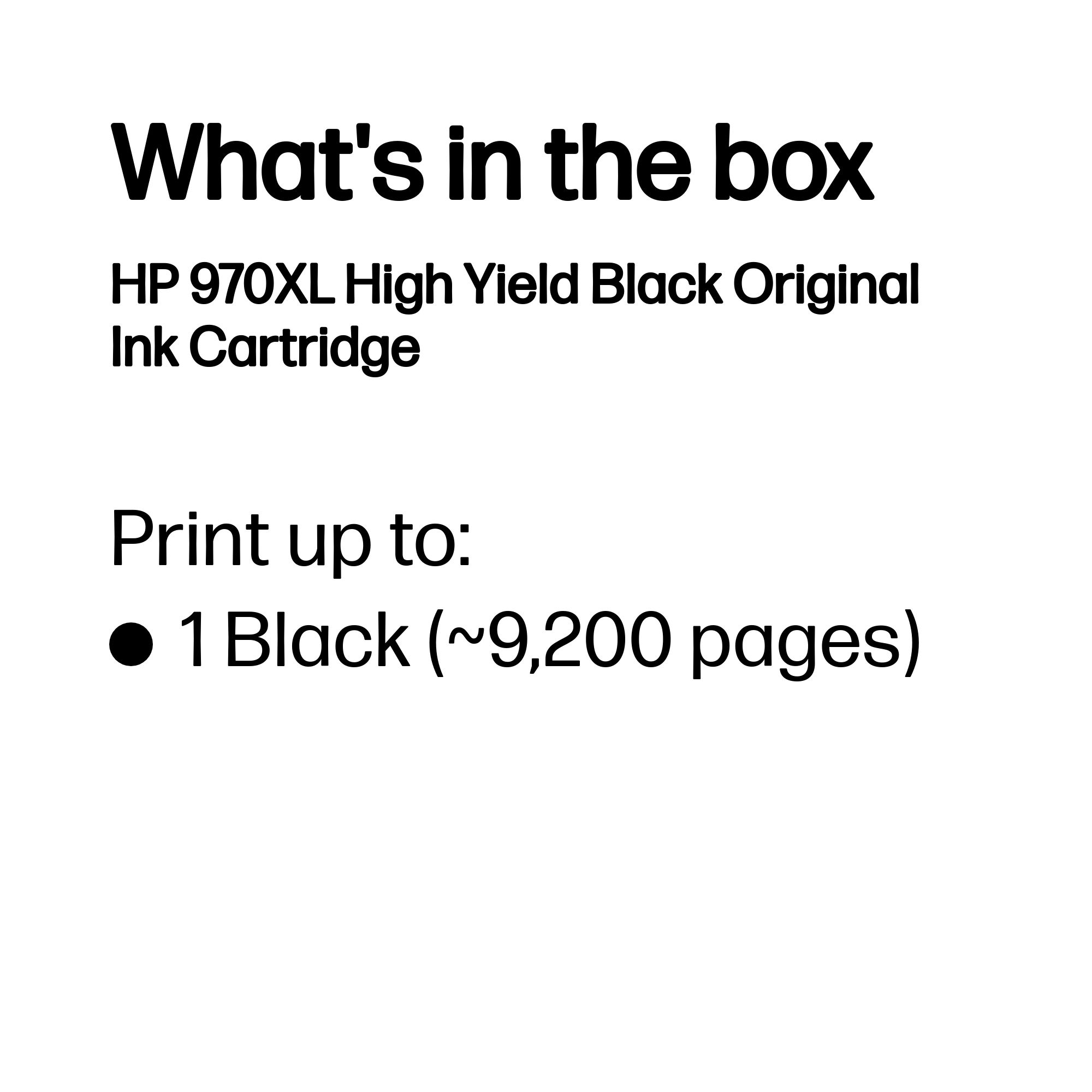 HP CN625AE/970XL Ink cartridge black high-capacity, 9.2K pages ISO/IEC 24711 250ml for HP OfficeJet Pro X