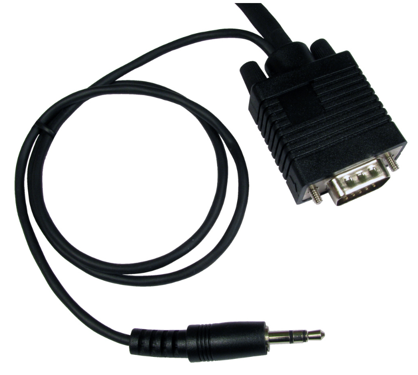 Cables Direct SVGA + 3.5mm, 1m VGA (D-Sub) + 3.5mm Black