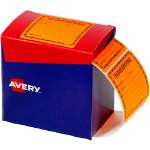 AVERY QUARANTINE LABELS FLUORO ORANGE 75 X 74.2MM PACK 1000