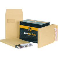 Image of New Guardian Pocket Gusset Envelope C4 Peel and Seal Window...