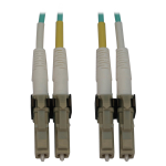 Tripp Lite N820X-04M 400G Multimode 50/125 OM3 Switchable Fiber Optic Cable (Duplex LC-PC M/M), LSZH, Aqua, 4 m (13.1 ft.)