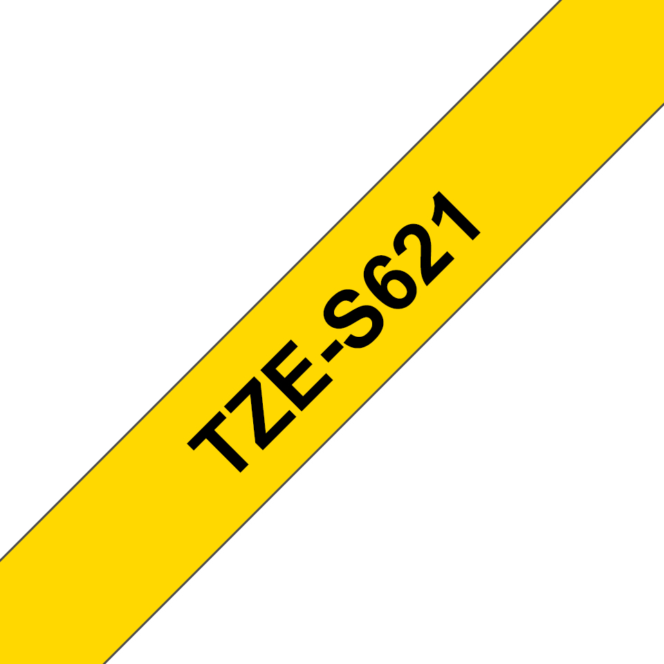 Brother TZE-S621 DirectLabel black on yellow extra strong Laminat 9mm