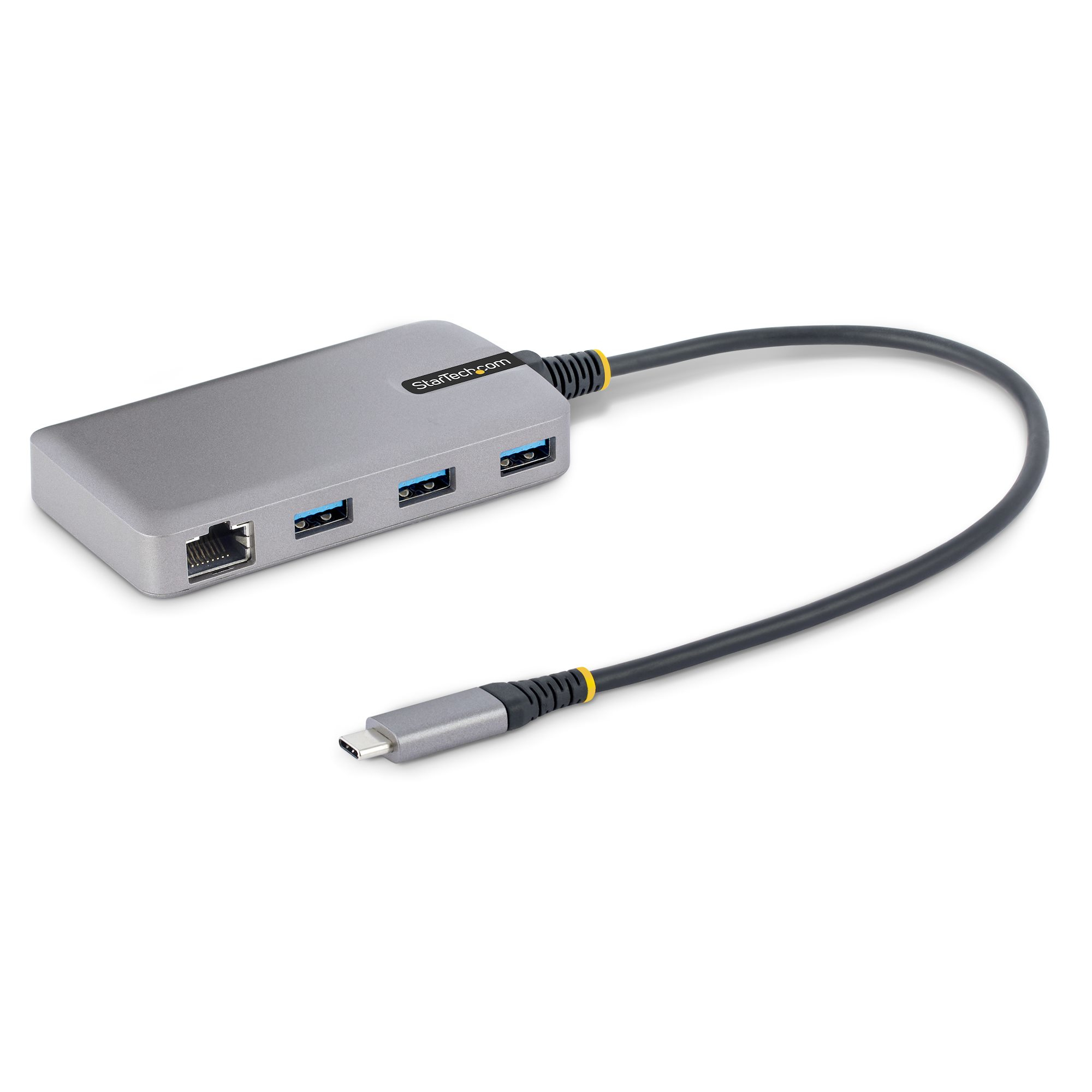 Image of StarTech.com 3-Port USB-C Hub with Ethernet - 3x USB-A Ports,...