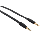 Trust Flat audio cable 1 m 3.5mm Black