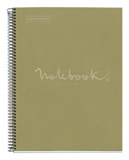 Miquelrius ECO Emotions writing notebook A4 80 sheets Olive