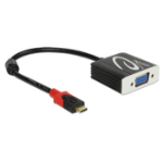 DeLOCK 62994 video cable adapter 0.2 m USB Type-C VGA (D-Sub) Black