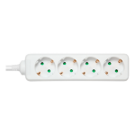 Deltaco GT-0402 power extension 5 m 4 AC outlet(s) Indoor White