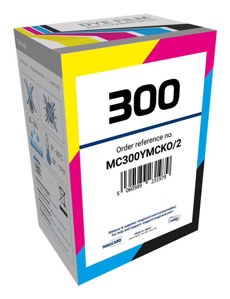 Magicard MC300YMCKO printer ribbon 300 pages Black. Cyan. Magenta. Yel