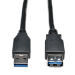 Tripp Lite U324-006-BK USB cable USB 3.2 Gen 1 (3.1 Gen 1) 72" (1.83 m) USB A Black