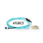 ATGBICS MTP Female-4 LC Duplex 8 Fibres OM3 50/125 Multimode Breakout Cable, Type B, LSZH 2.0, 3m