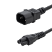connektgear 15cm Mains Power Adapter - C14 Plug to C5 (Cloverleaf) Socket