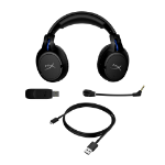 HyperX Cloud Flight - Wireless Gaming Headset (Black-Blue) - PS5-PS4