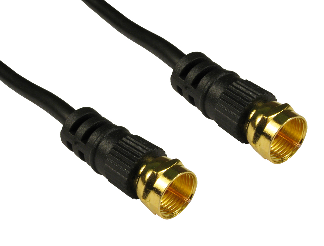 Cables Direct Coaxial F 0.5m coaxial cable Black