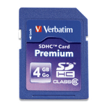 Verbatim Premium SDHC Card™ 4GB memory card