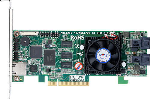 EU Product - ARC-1226-8I - SAS - Serial ATA - PCI Express - 0 - 1 - 1E - 3 - 5 - 6 - 10 - 30 - 50 - 60 - JBOD - 12 Gbit/s - External - 1000 MB