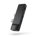 ALOGIC Surface Pro 7 Portable Hub 5-in-1 – HDMI (4K@60Hz), 1 x Gigabit Ethernet, 2 x USB-A (5G), 1 x USB-C with Data (5G) & Power Delivery (100W) – Black