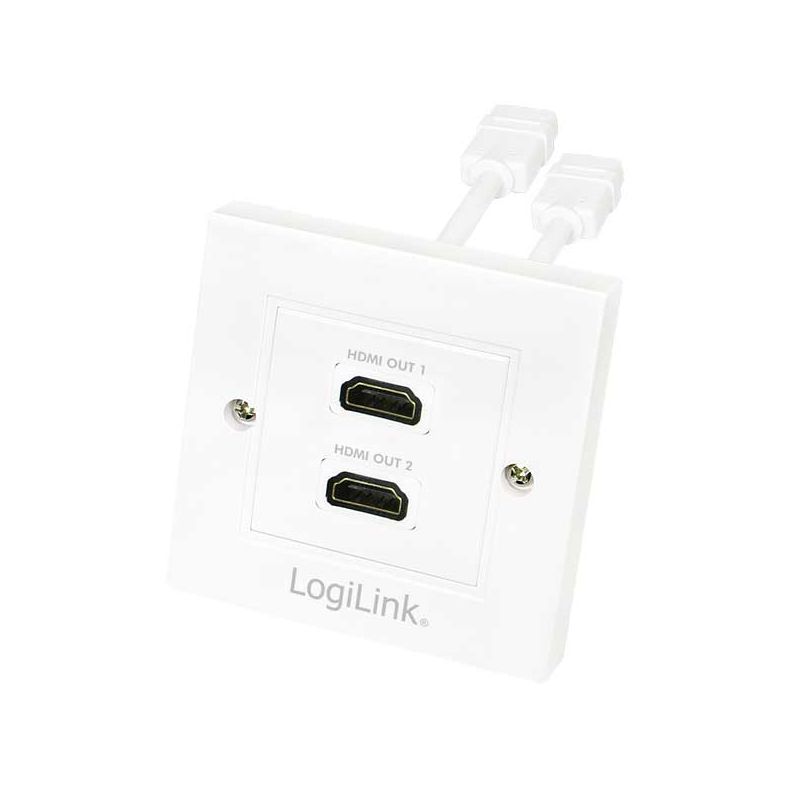 Image of FDL DOUBLE HDMI/A SOCKET FACE PLATE