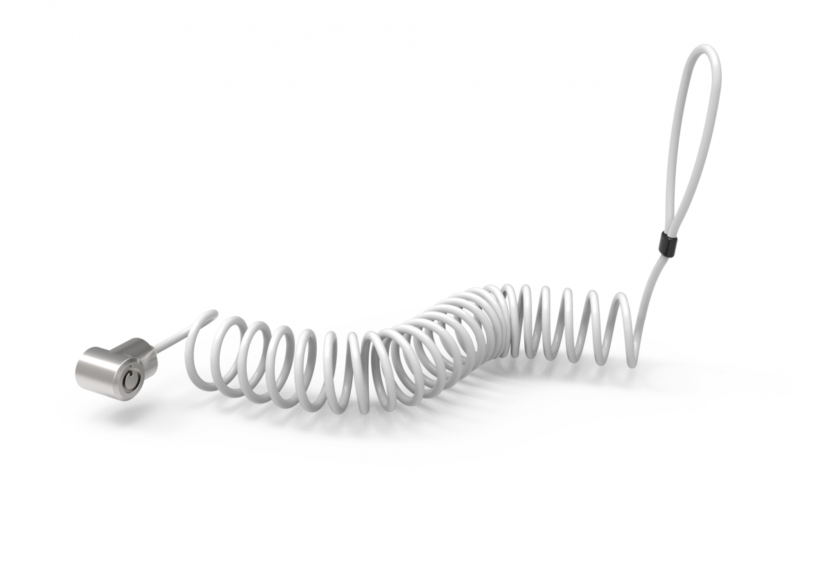 Image of Compulocks Universal Tablet Lock with Keyed Coiled Cable Lock Black