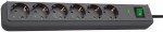 Image of Brennenstuhl Eco-Line Black 6 AC outlet(s) 1.5 m