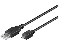 Microconnect USBAMB82 USB cable 1.8 m USB 2.0 USB A Mini-USB B Black