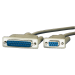 ROLINE Serial Printer Cable, DB9 F - DB25 M 1.8 m