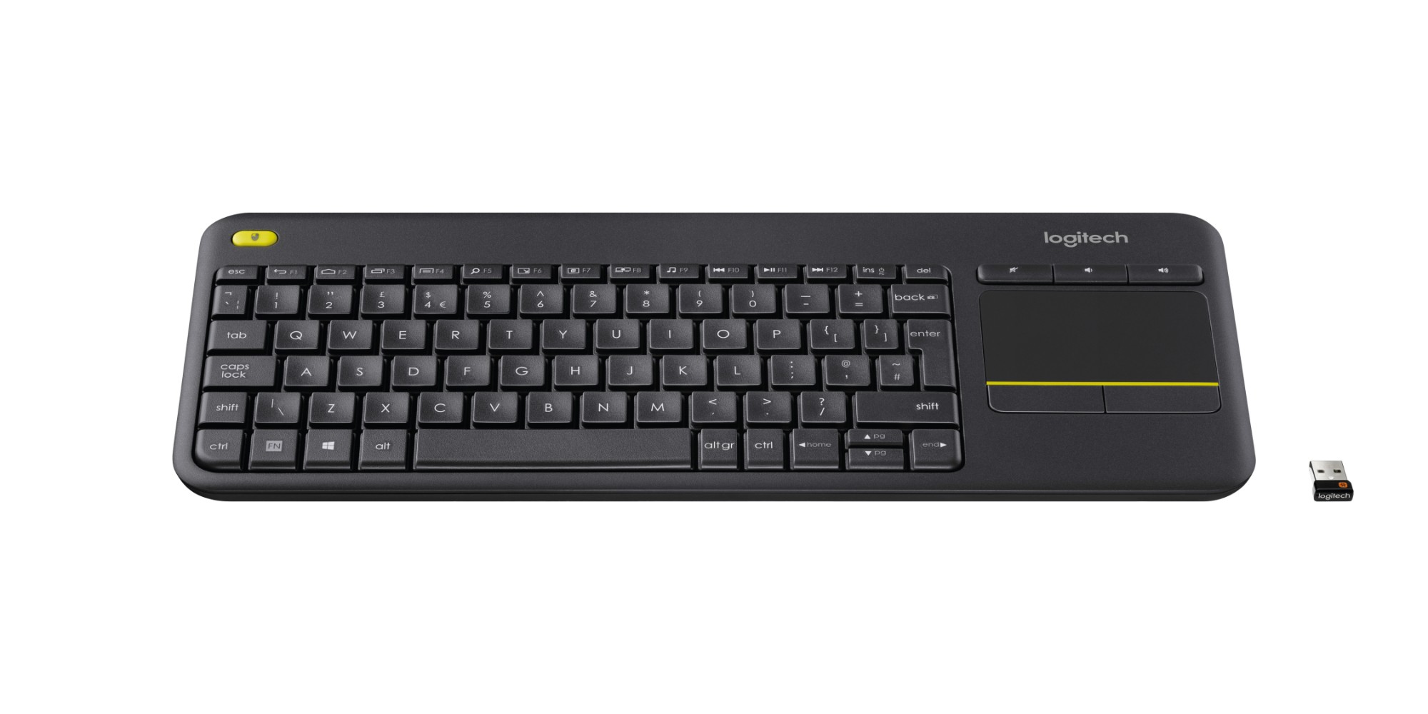 Logitech K400 Plus keyboard RF Wireless AZERTY Belgian Black