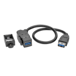 Tripp Lite U325-001-KPA-BK USB cable 11.8" (0.3 m) USB 3.2 Gen 1 (3.1 Gen 1) USB A Black