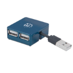 Manhattan 160605 interface hub USB 3.2 Gen 1 (3.1 Gen 1) Type-A 480 Mbit/s Black