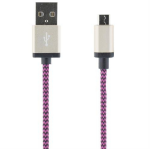 Deltaco MICRO-118 USB cable USB 2.0 1 m USB A Micro-USB B Black, Purple