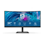 Philips E Line 346E2CUAE/00 computer monitor 86.4 cm (34") 3440 x 1440 pixels Wide Quad HD+ LCD Black