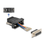 DeLOCK 67087 cable gender changer D-Sub 15 RJ12 Black