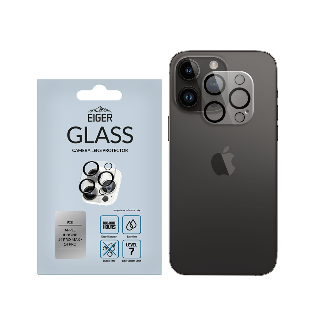 Eiger VERRE TREMPE PREMIUM 3D POUR CAMERA COMPATIBLE APPLE IPHONE 14 P