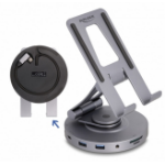 DeLOCK Tablet and Laptop Docking Station 4K with integrated holder - HDMI / USB / Hub / SD / Micro SD / PD 3.0 - 360° rotateable