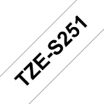 Brother TZE-S251 labelprinter-tape Zwart op wit TZ