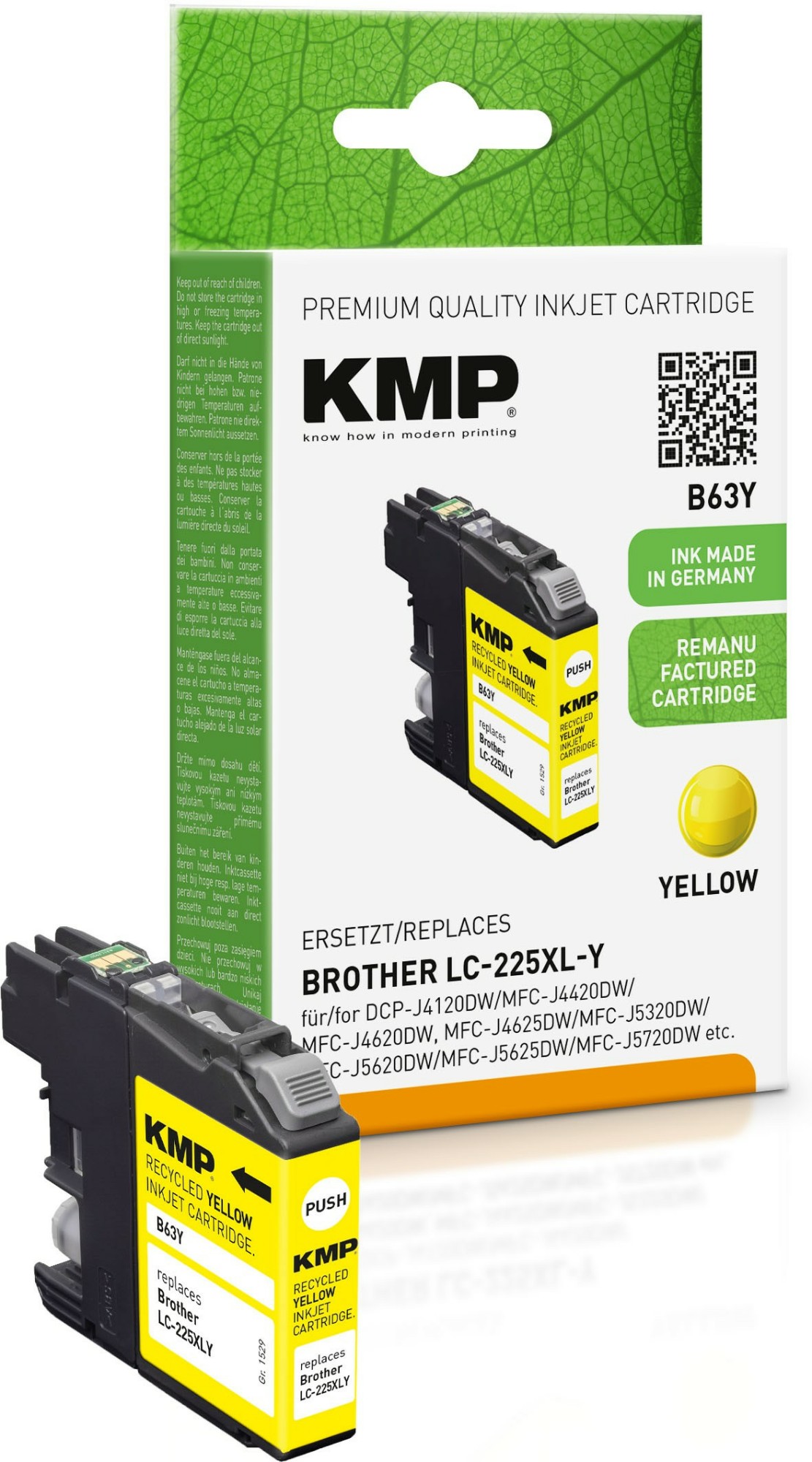 KMP B63Y ink cartridge 1 pc(s) Compatible Yellow