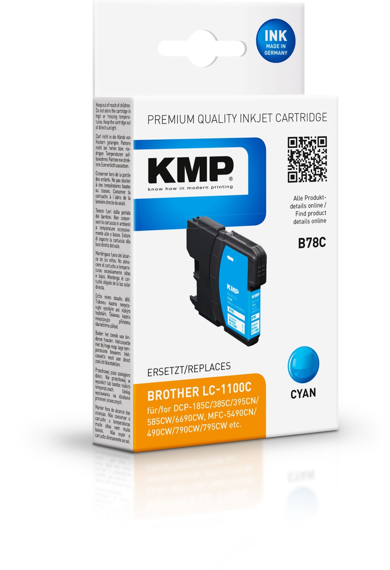 KMP B78C ink cartridge 1 pc(s) Compatible Cyan