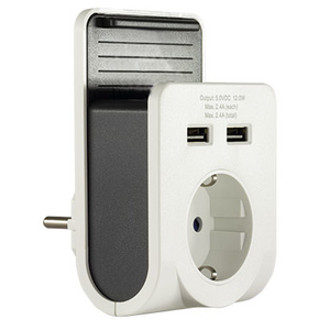 Image of REV 0020790102 power plug adapter Black, White