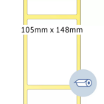 HERMA Roll labels thermotransfer 105x148,5 mm white paper semigloss 1000 pcs.