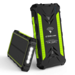 4XEM 4XSOLARPWR30GN power bank Lithium-Ion (Li-Ion) 30000 mAh Wireless charging Black, Green