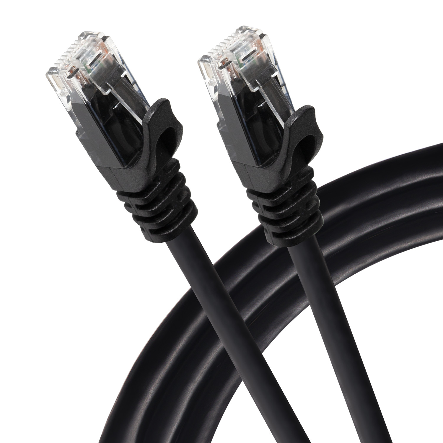 Outdoor External RJ45 CAT6 Ethernet LAN Cable PoE UTP - Black - 50m thumbnail