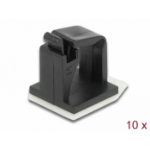 DeLOCK Cable holder with locking clip self-adhesive black 10 pieces